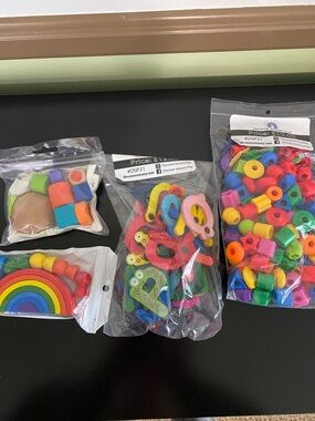 Sensory toys and alphabet magnet letters